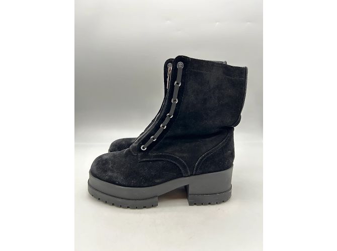 Autre Marque Nicht signiert / Unsignierte Stiefeletten T.EU 38.5 Samt - Ansicht 2