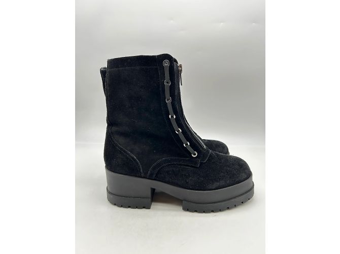 Autre Marque Nicht signiert / Unsignierte Stiefeletten T.EU 38.5 Samt - Ansicht 4