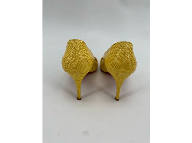 Christian Louboutin Absätze T.EU 37.5 Eidechse Gelb - Ansicht 5