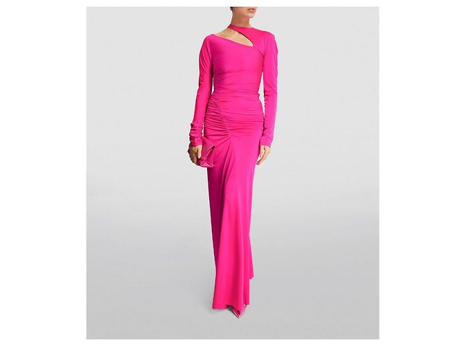 Victoria Beckham Asymmetrisches Rüschenkleid Rosa Pink - Ansicht 2