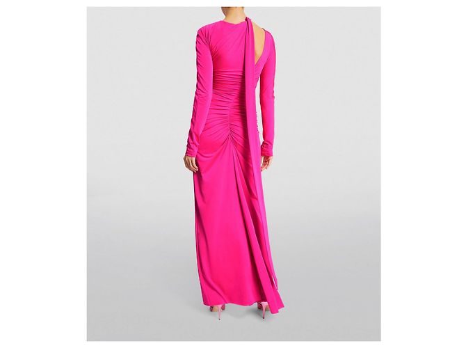 Victoria Beckham Asymmetrisches Rüschenkleid Rosa Pink - Ansicht 3