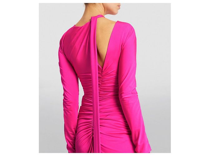 Victoria Beckham Asymmetrisches Rüschenkleid Rosa Pink - Ansicht 4