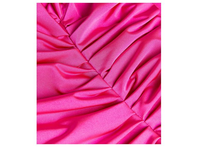 Victoria Beckham Asymmetrisches Rüschenkleid Rosa Pink - Ansicht 5