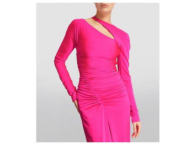 Victoria Beckham Asymmetrisches Rüschenkleid Rosa Pink - Ansicht 6