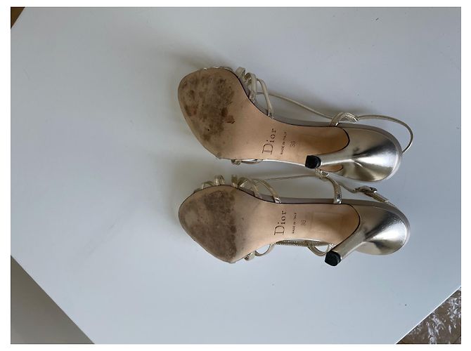 Christian Dior goldene Leder Pumps - Ansicht 4