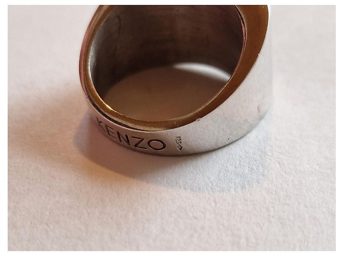 Anello con sigillo Kenzo in argento e onice Nero - vista 2