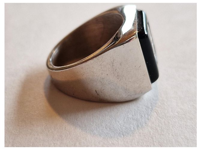 Anello con sigillo Kenzo in argento e onice Nero - vista 4
