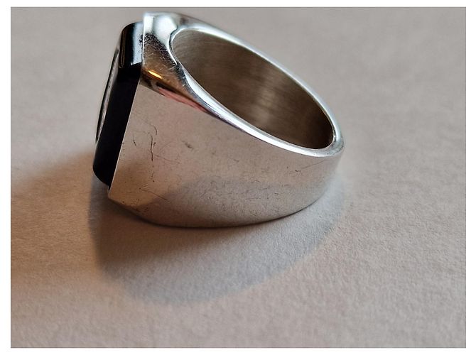 Anello con sigillo Kenzo in argento e onice Nero - vista 6