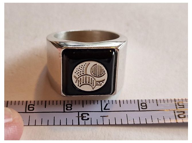 Anello con sigillo Kenzo in argento e onice Nero - vista 9
