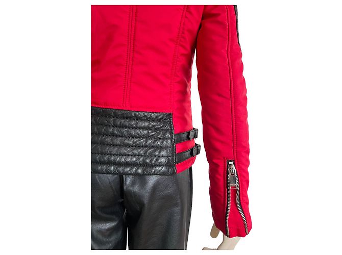 Autre Marque Piumino HORSPIST rosso e nero in pelle di agnello - vista 10