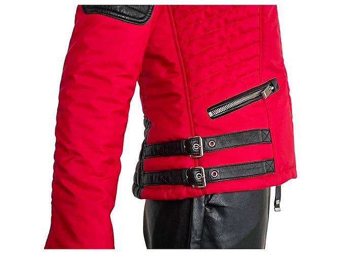 Autre Marque Piumino HORSPIST rosso e nero in pelle di agnello - vista 11