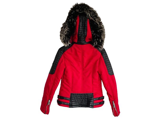 Autre Marque Piumino HORSPIST rosso e nero in pelle di agnello - vista 4