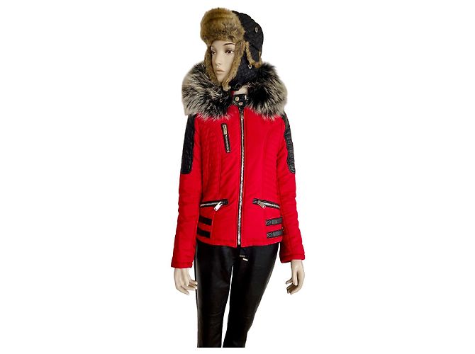 Autre Marque Piumino HORSPIST rosso e nero in pelle di agnello - vista 5