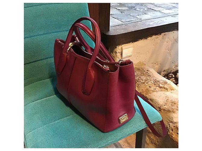 Borsa a mano Tod's Holly in pelle rosso scuro Bordò - vista 2