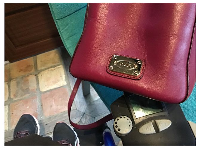 Borsa a mano Tod's Holly in pelle rosso scuro Bordò - vista 6