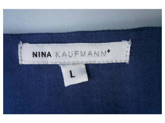 NINA KAUFMANN Abito lungo blu foderato TL - vista 4