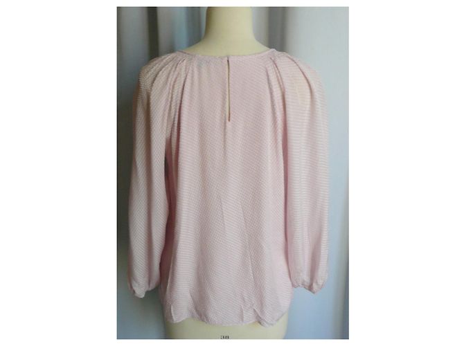 MASSIMO DUTTI Blassrosa gefütterte fließende Bluse T40 Sehr guter Zustand Pink - Ansicht 2