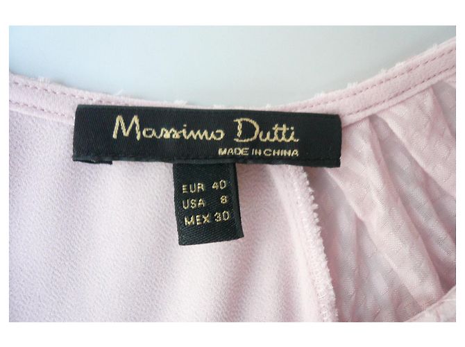 MASSIMO DUTTI Blassrosa gefütterte fließende Bluse T40 Sehr guter Zustand Pink - Ansicht 3