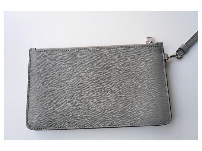 Nuevo Monedero Coach de piel de vacuno granulada gris - vista 3