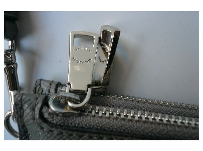Nuevo Monedero Coach de piel de vacuno granulada gris - vista 5
