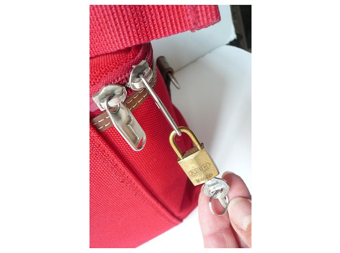 LANCEL Vanity Tela rigida rossa BE - vista 8
