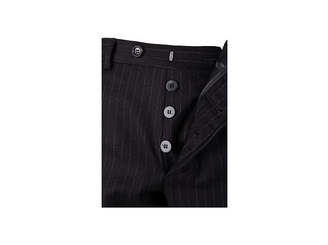 Pantaloni gessati Gucci Nero - vista 3
