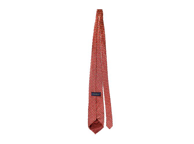 Cravatta in seta Yves Saint Laurent Rosso - vista 2
