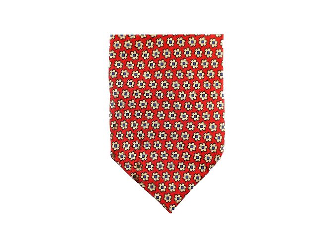 Cravatta in seta Yves Saint Laurent Rosso - vista 4