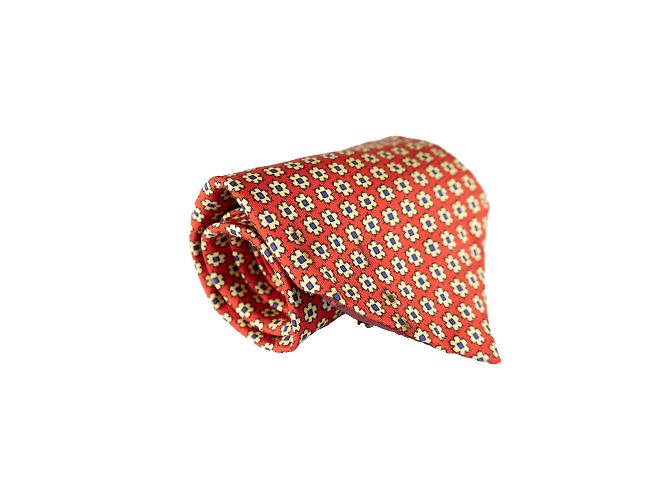 Cravatta in seta Yves Saint Laurent Rosso - vista 5