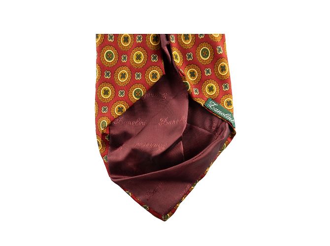 Autre Marque Cravatta Zanolini in seta rossa con fiori Rosso - vista 4