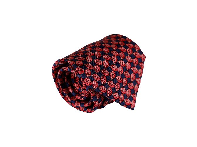 Autre Marque Zanolini Silk Tie Red Ladybug Print - view 5