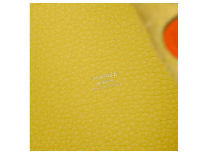 Hermès Borsa HERMES Picotin in Pelle Gialla - 101529 Giallo - vista 7