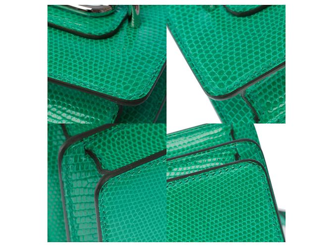 Hermès Borsa HERMES Roulis in pellami esotici Verde - 101528 - vista 12
