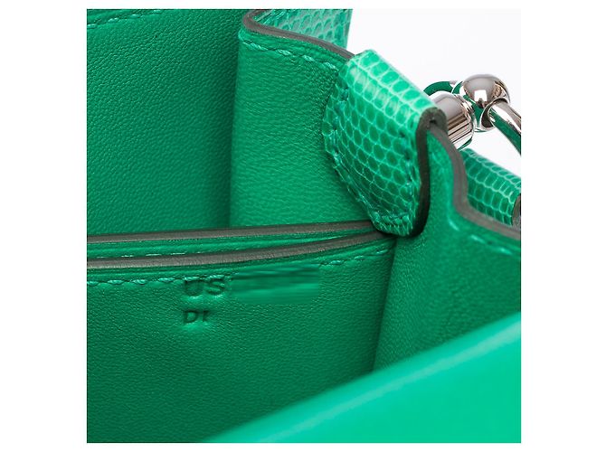 Hermès Borsa HERMES Roulis in pellami esotici Verde - 101528 - vista 8