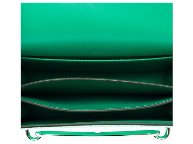 Hermès Borsa HERMES Roulis in pellami esotici Verde - 101528 - vista 9