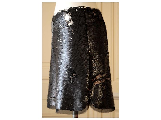 Gonna corta con paillettes blu notte Zapa Blu navy - vista 5