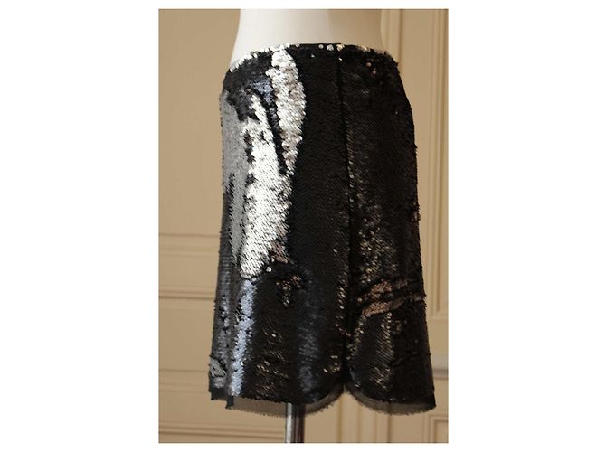 Gonna corta con paillettes blu notte Zapa Blu navy - vista 6