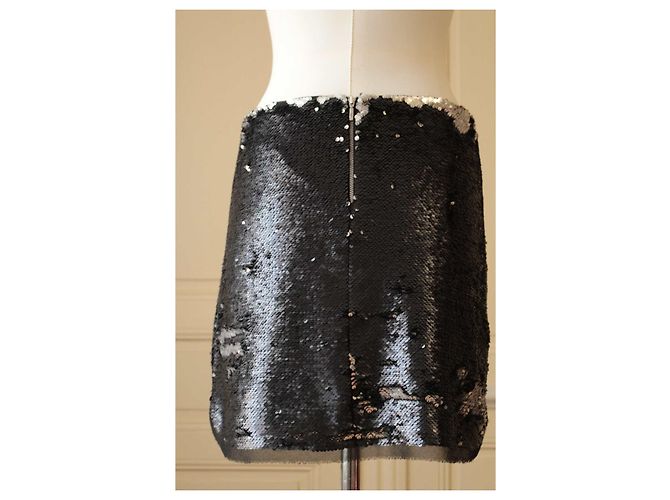 Gonna corta con paillettes blu notte Zapa Blu navy - vista 7