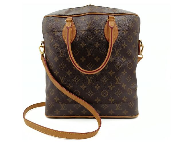 Borsa a tracolla Louis Vuitton CarryAll MM in tela monogram Marrone - vista 3