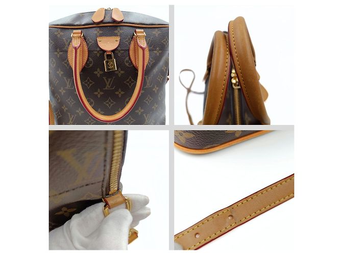 Borsa a tracolla Louis Vuitton CarryAll MM in tela monogram Marrone - vista 6