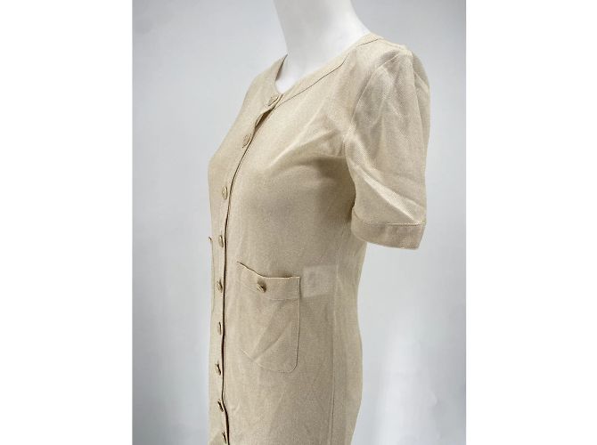 Chanel Kleid T.FR 34 Viskose Golden - Ansicht 3