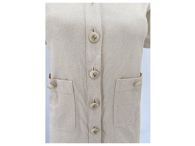 Chanel Kleid T.FR 34 Viskose Golden - Ansicht 5