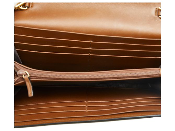 Padlock Cartera Gucci Marrón GG Supreme Candado Con Cadena - vista 5