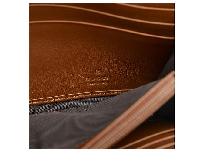 Padlock Cartera Gucci Marrón GG Supreme Candado Con Cadena - vista 7
