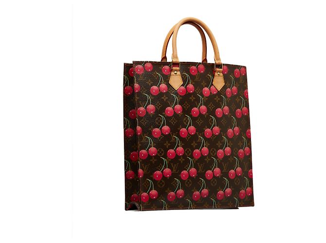 Louis Vuitton Marrone x Takashi Murakami Monogram Cerises Sac Plat - vista 2
