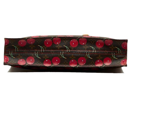 Louis Vuitton Marrone x Takashi Murakami Monogram Cerises Sac Plat - vista 4