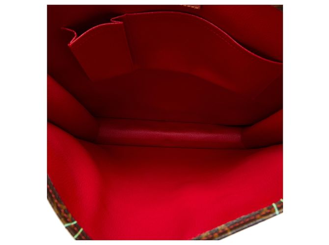Louis Vuitton Marrone x Takashi Murakami Monogram Cerises Sac Plat - vista 5