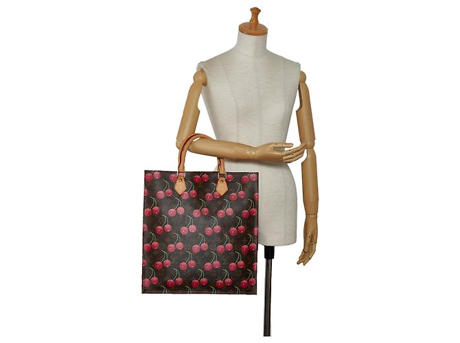Louis Vuitton Marrone x Takashi Murakami Monogram Cerises Sac Plat - vista 8