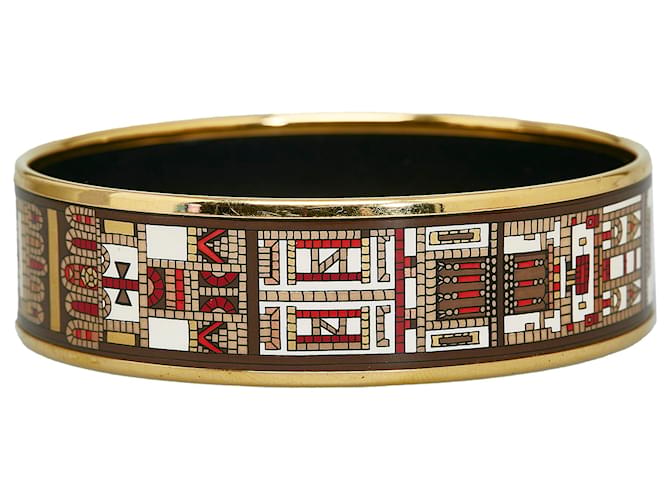 Hermès Hermes Gold breiter Emaille-Armreif Golden - Ansicht 2