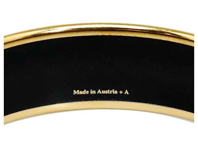 Hermès Hermes Gold breiter Emaille-Armreif Golden - Ansicht 4
